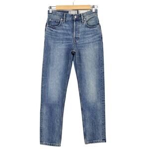 Everlane The 90s Cheeky Hidden Button Fly Jean Vintage Mid Blue Size 24 NWT